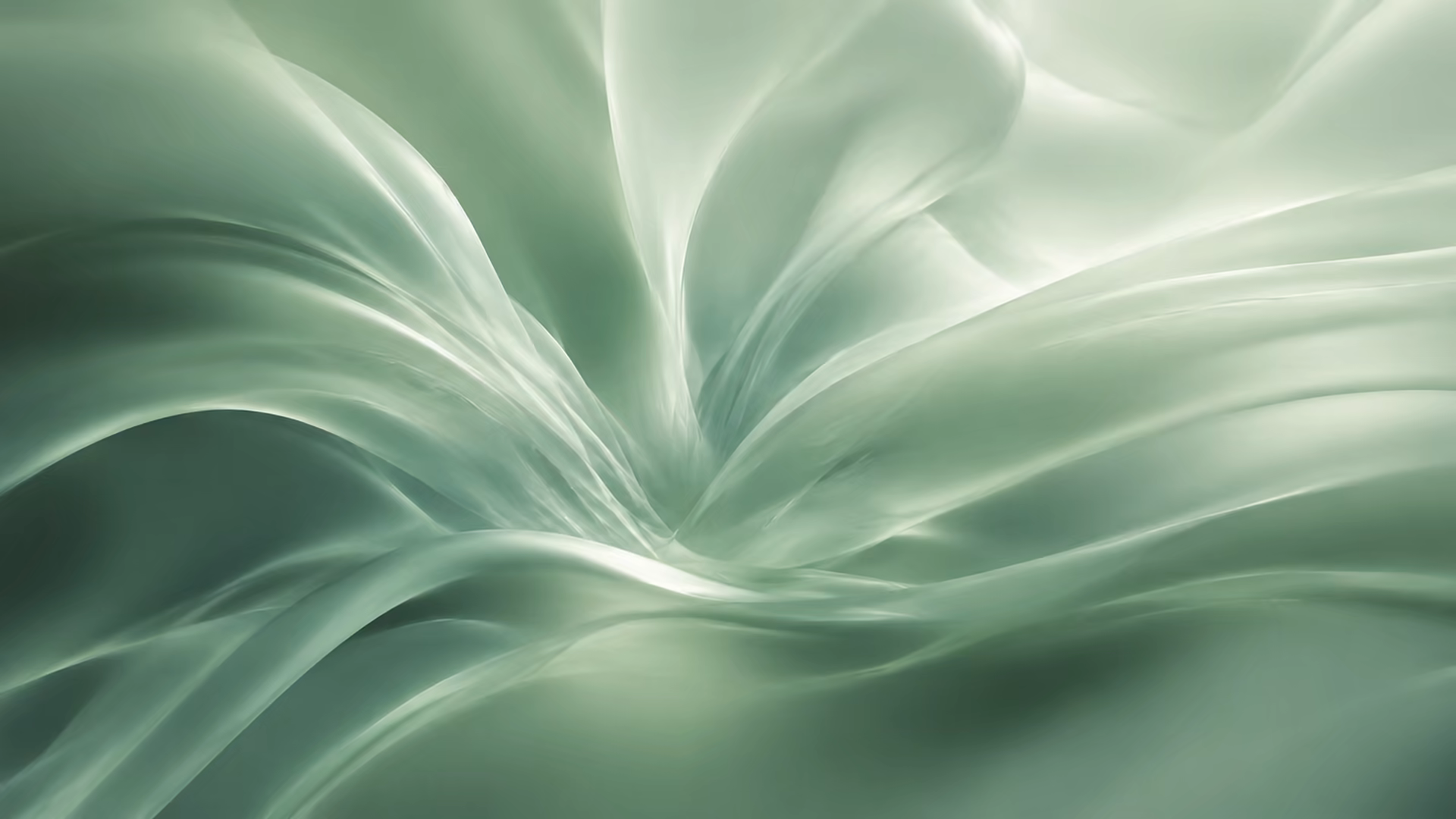 Abstract green motion field representing coordinated AI agents moving through a workflow